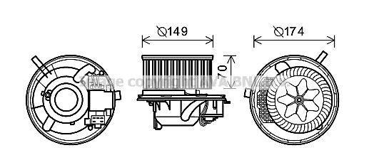Ventilador habitáculo AVA Deutschland GmbH ref. VN8341
