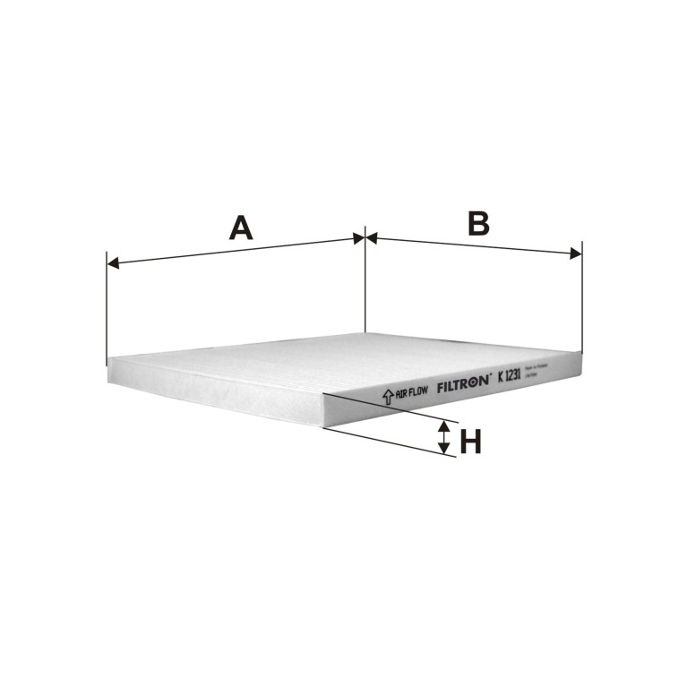 Filtre d'habitacle (Filtre à pollen) FILTRON ref. K 1231