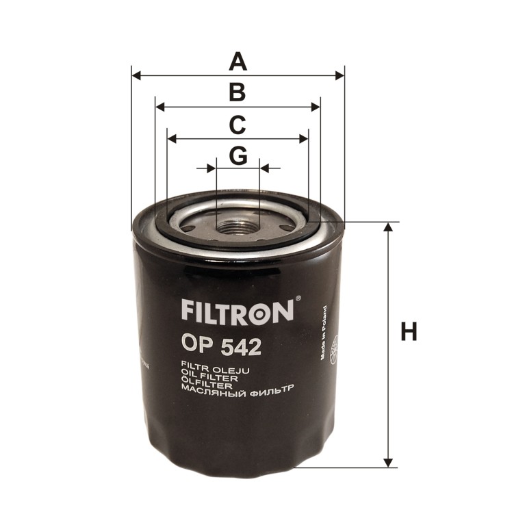 Filtre à huile FILTRON ref. OP 542