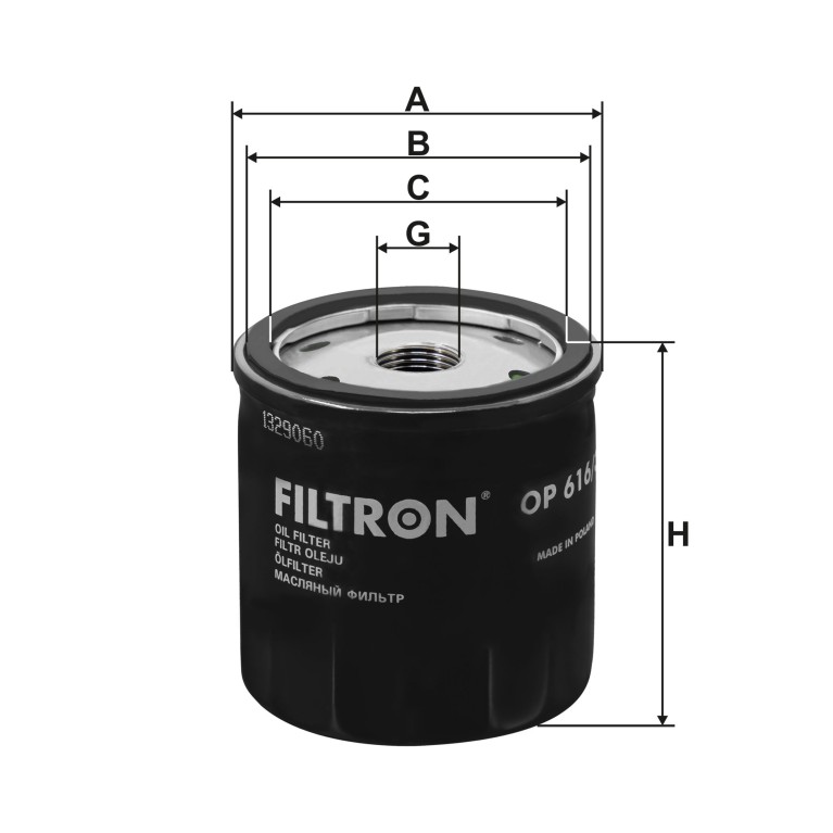 Filtre à huile FILTRON ref. OP 616/3