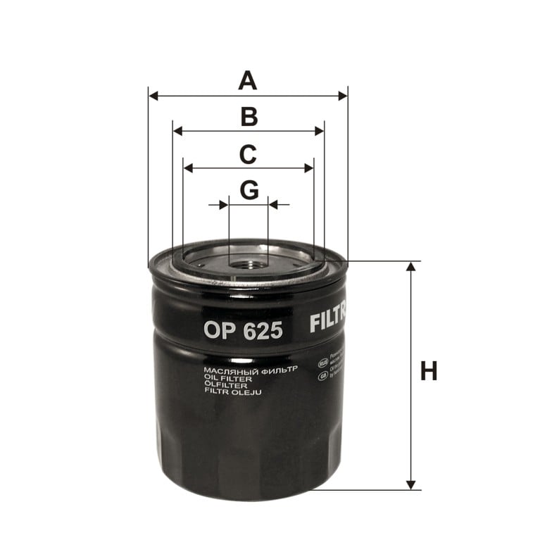 Filtro de aceite Filtron OP 625