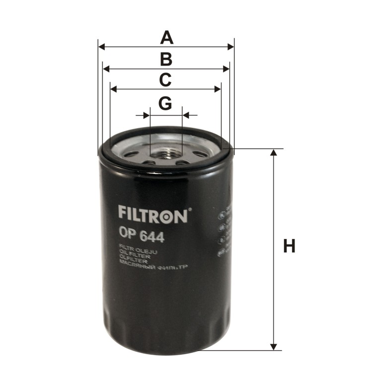 Filtre à huile FILTRON ref. OP 644