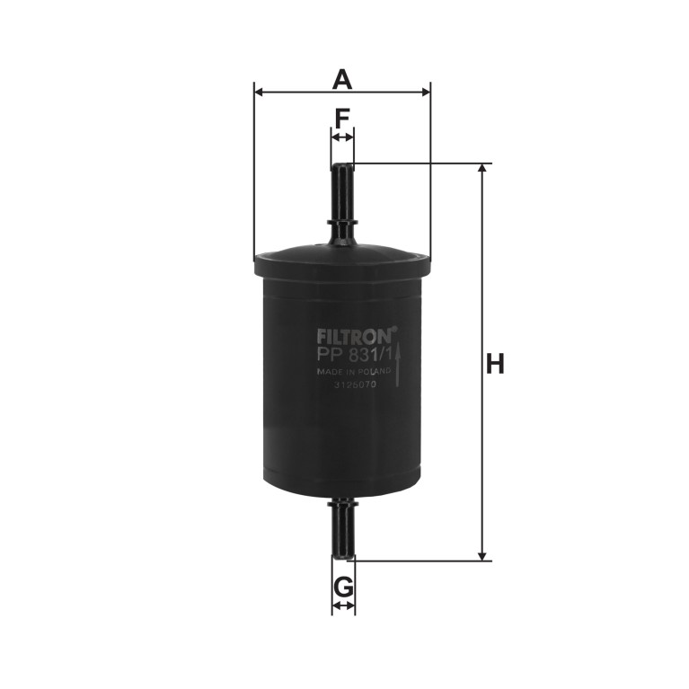 Filtre à carburant (Filtre à gasoil) FILTRON ref. PP 831/1