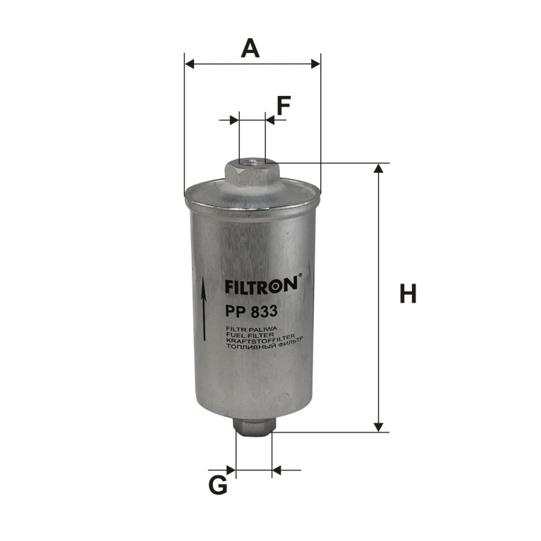 Filtre à carburant (Filtre à gasoil) FILTRON ref. PP 833