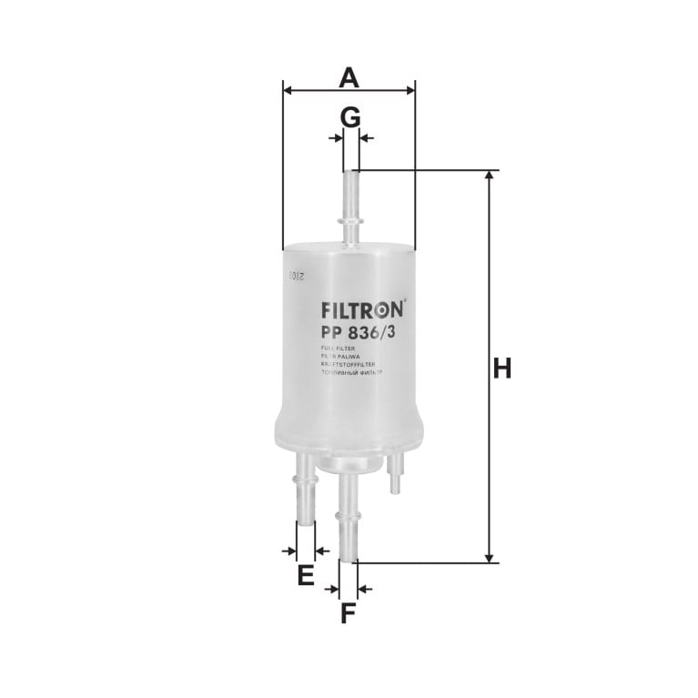 Filtre à carburant (Filtre à gasoil) FILTRON ref. PP 836/3