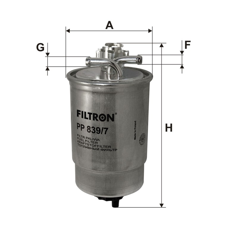 Filtre à carburant (Filtre à gasoil) Filtron PP 839/7