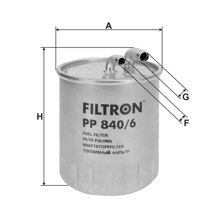 Filtre à carburant (Filtre à gasoil) FILTRON ref. PP 840/6