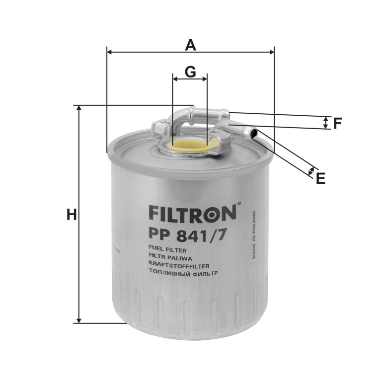 Filtre à carburant (Filtre à gasoil) FILTRON ref. PP 841/7