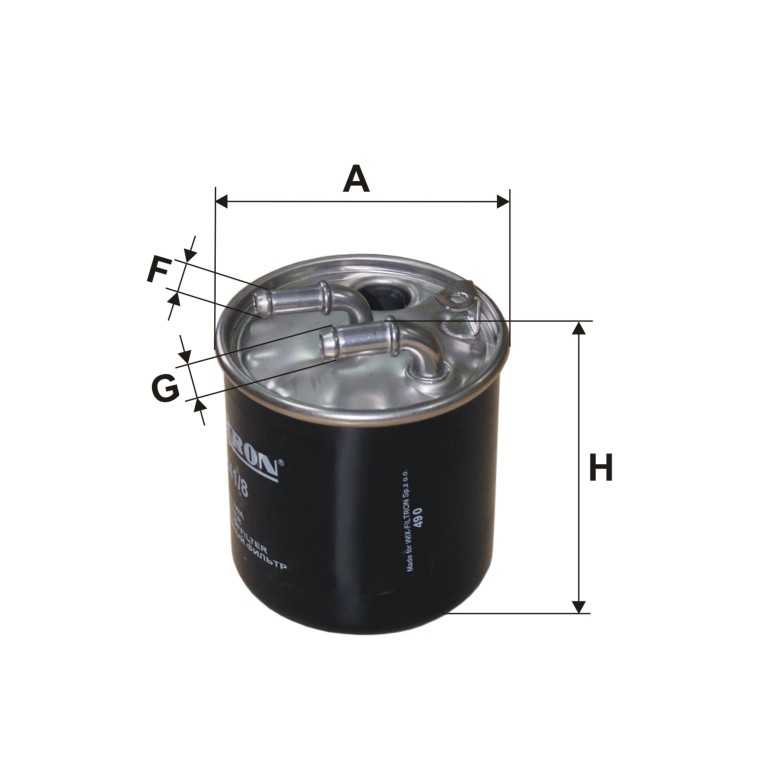 Filtre à carburant (Filtre à gasoil) Filtron PP 841/8