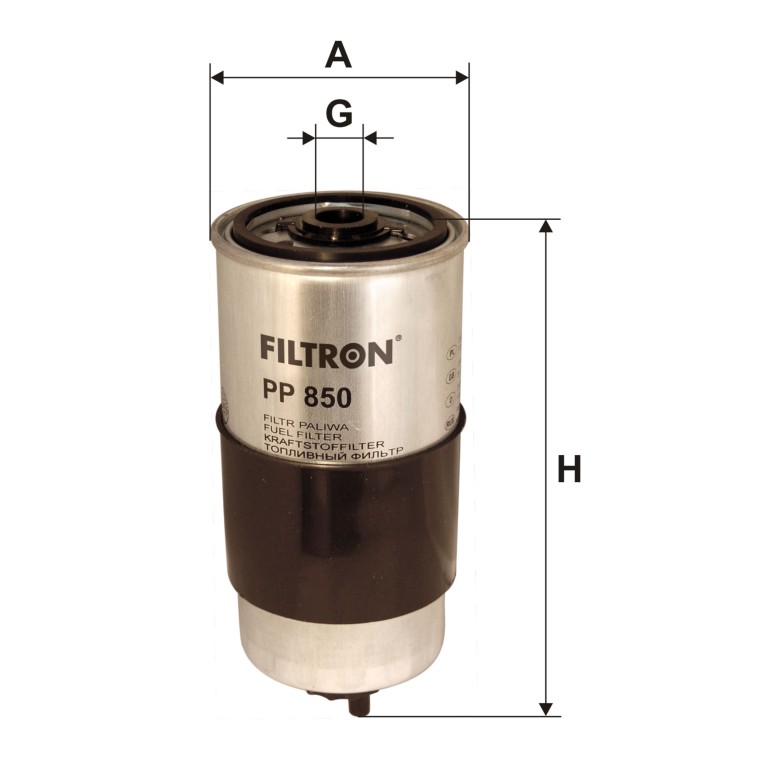 Filtre à carburant (Filtre à gasoil) FILTRON ref. PP 850