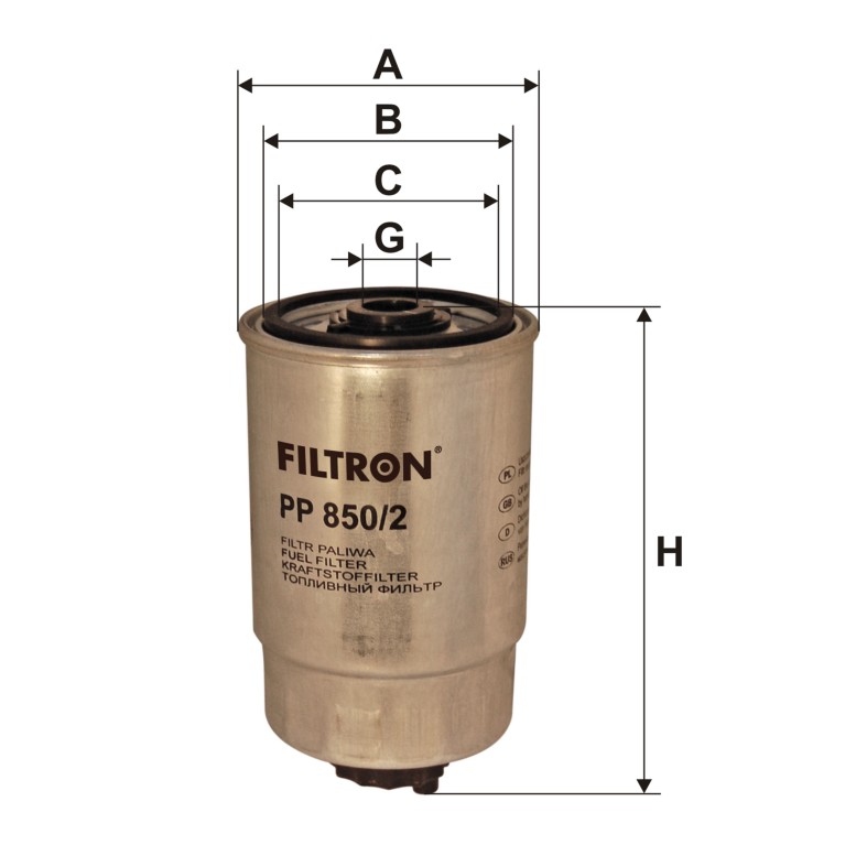 Filtre à carburant (Filtre à gasoil) Filtron PP 850/2