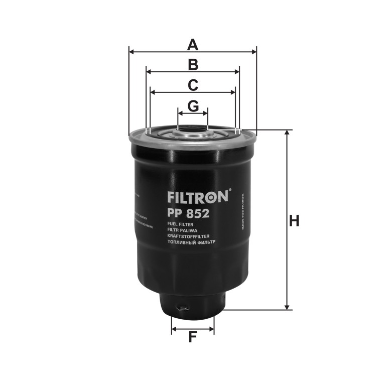 Filtre à carburant (Filtre à gasoil) FILTRON ref. PP 852
