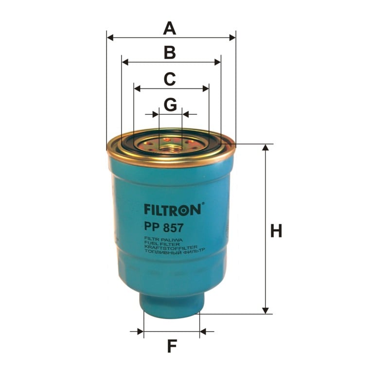 Filtro combustible FILTRON ref. PP 857