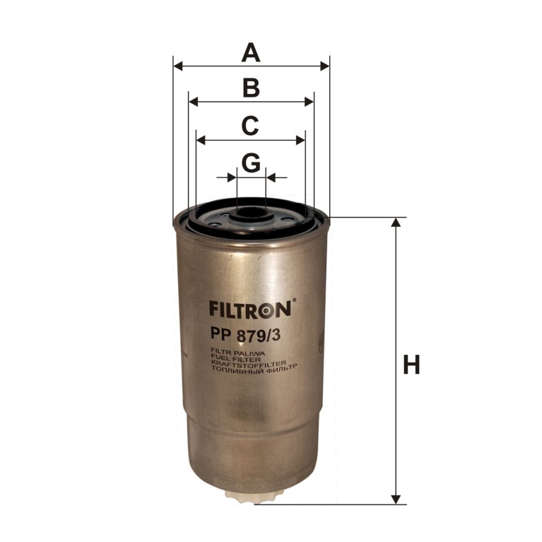 Filtre à carburant (Filtre à gasoil) FILTRON ref. PP 879/3