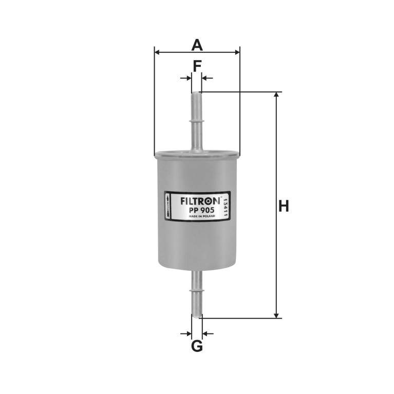 Filtre à carburant (Filtre à gasoil) FILTRON ref. PP 905