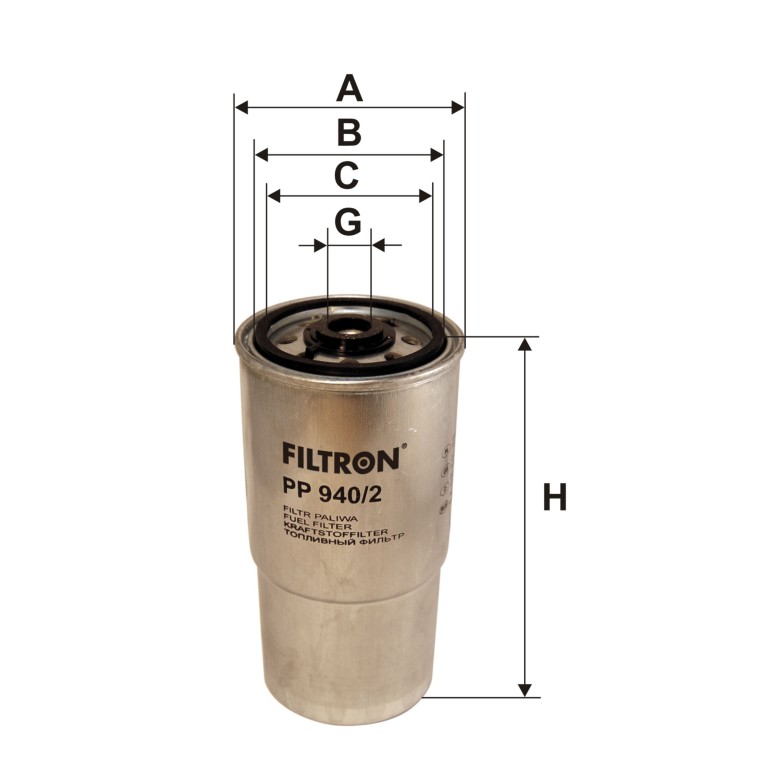 Filtre à carburant (Filtre à gasoil) FILTRON ref. PP 940/2