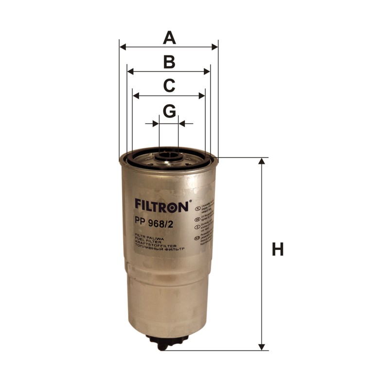 Filtre à carburant (Filtre à gasoil) FILTRON ref. PP 968/2