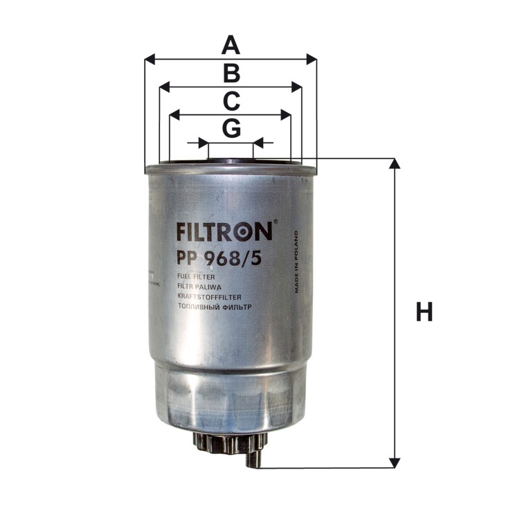 Filtro combustible FILTRON ref. PP 968/5