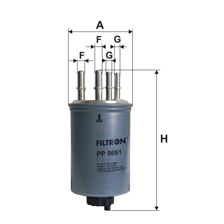 Filtre à carburant (Filtre à gasoil) FILTRON ref. PP 969/1