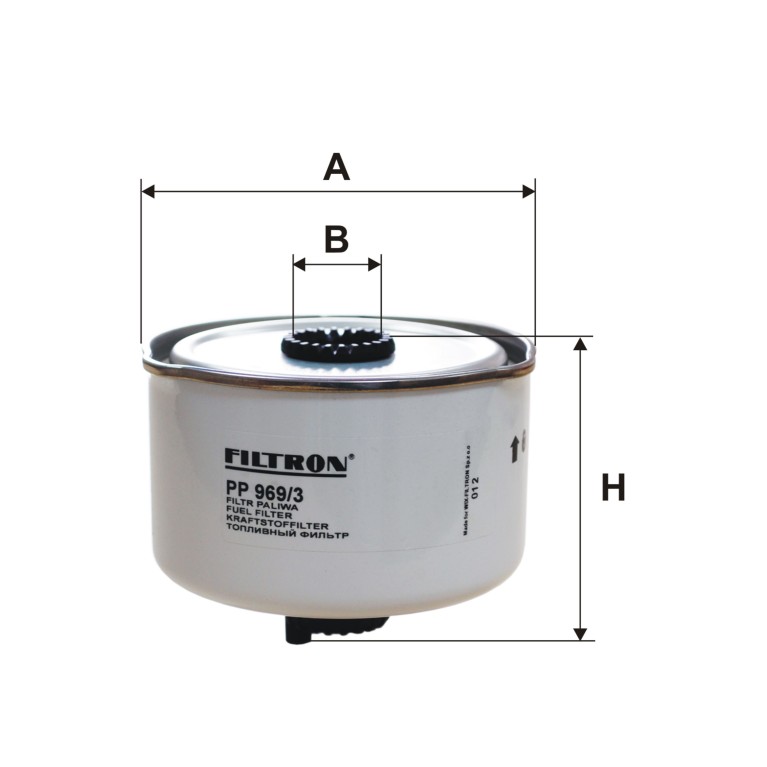 Filtre à carburant (Filtre à gasoil) FILTRON ref. PP 969/3