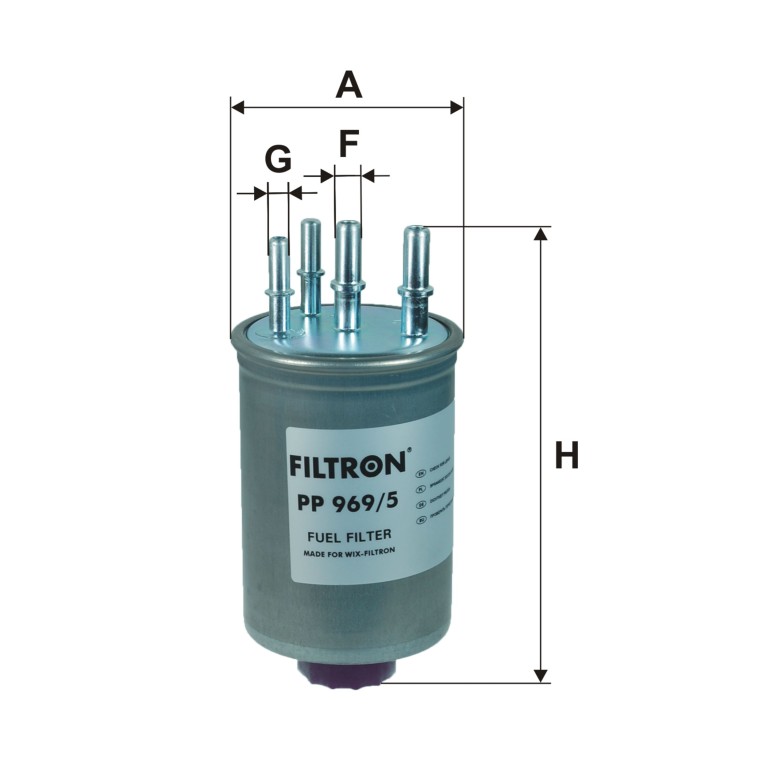 Filtre à carburant (Filtre à gasoil) Filtron PP 969/5