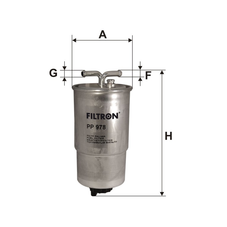 Filtre à carburant (Filtre à gasoil) Filtron PP 978