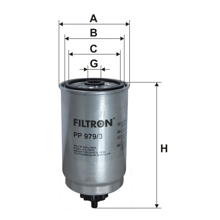 Filtre à carburant (Filtre à gasoil) FILTRON ref. PP 979/3