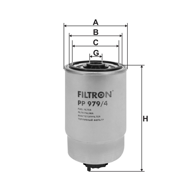 Filtre à carburant (Filtre à gasoil) FILTRON ref. PP 979/4