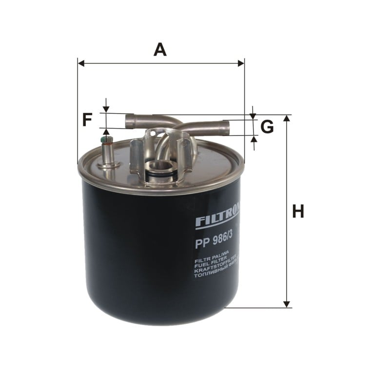 Filtre à carburant (Filtre à gasoil) Filtron PP 986/3
