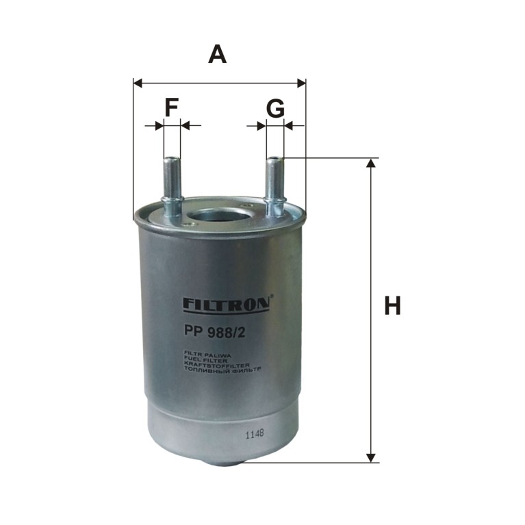 Filtre à carburant (Filtre à gasoil) FILTRON ref. PP 988/2