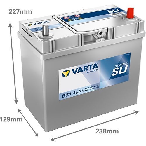 Batterie (de voiture) VARTA 45.0 - ref. 545155033K262