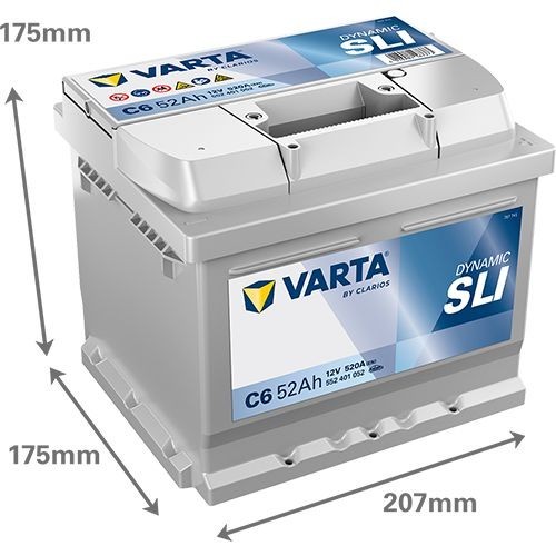 Batterie (de voiture) VARTA 52.0 - ref. 552401052K262