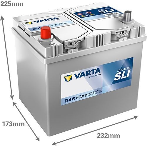 Batterie (de voiture) VARTA 60.0 - ref. 560411054K262
