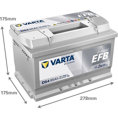 Batterie (de voiture) VARTA 65.0 - ref. 565500065K262
