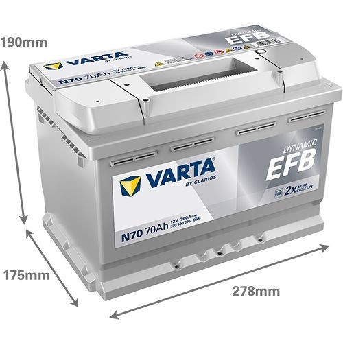 Batterie (de voiture) VARTA 70.0 - ref. 570500076K262