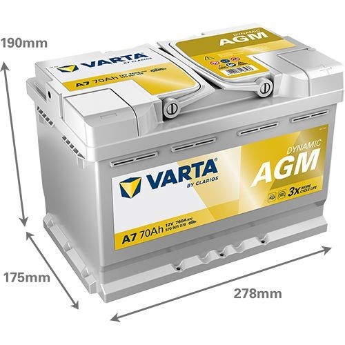 Batería (de coche) VARTA 70.0 - ref. 570901076K262