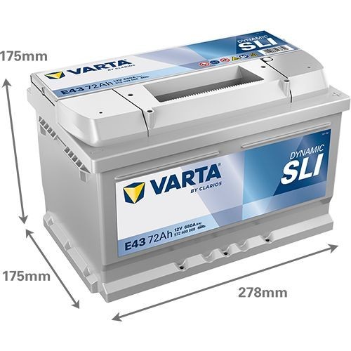 Batterie (de voiture) VARTA 72.0 - ref. 572409068K262