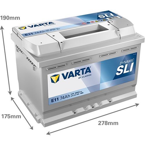 Batería (de coche) VARTA 74.0 - ref. 574012068K262