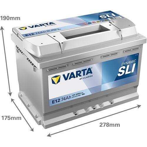 Batterie (de voiture) VARTA 74.0 - ref. 574013068K262