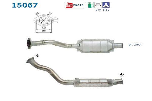 Catalyseur (Pot catalytique) AS ref. 15067