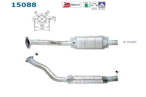 Catalyseur (Pot catalytique) AS ref. 15088