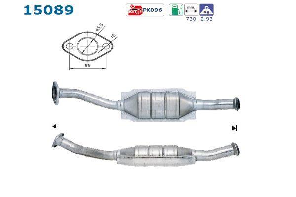 Catalyseur (Pot catalytique) AS ref. 15089
