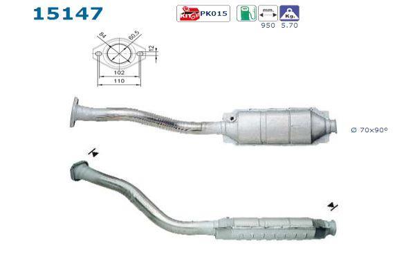 Catalyseur (Pot catalytique) AS 15147