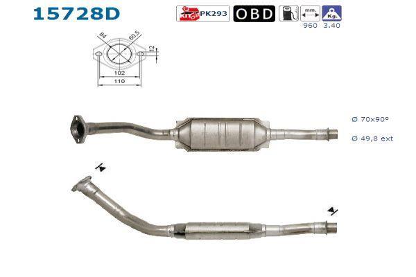 Catalyseur (Pot catalytique) AS ref. 15728D