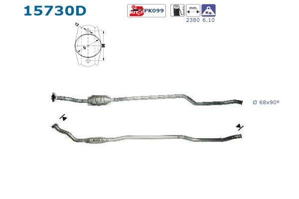 Catalyseur (Pot catalytique) AS ref. 15730D