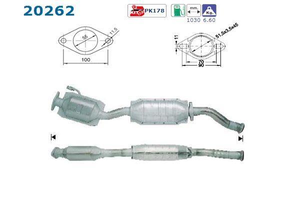 Catalyseur (Pot catalytique) AS ref. 20262