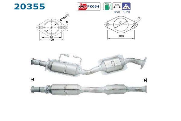 Catalyseur (Pot catalytique) AS ref. 20355