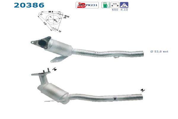 Catalyseur (Pot catalytique) AS ref. 20386