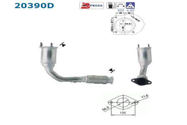Catalyseur (Pot catalytique) AS 20390D