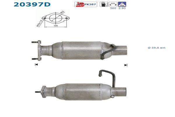 Catalyseur (Pot catalytique) AS ref. 20397D